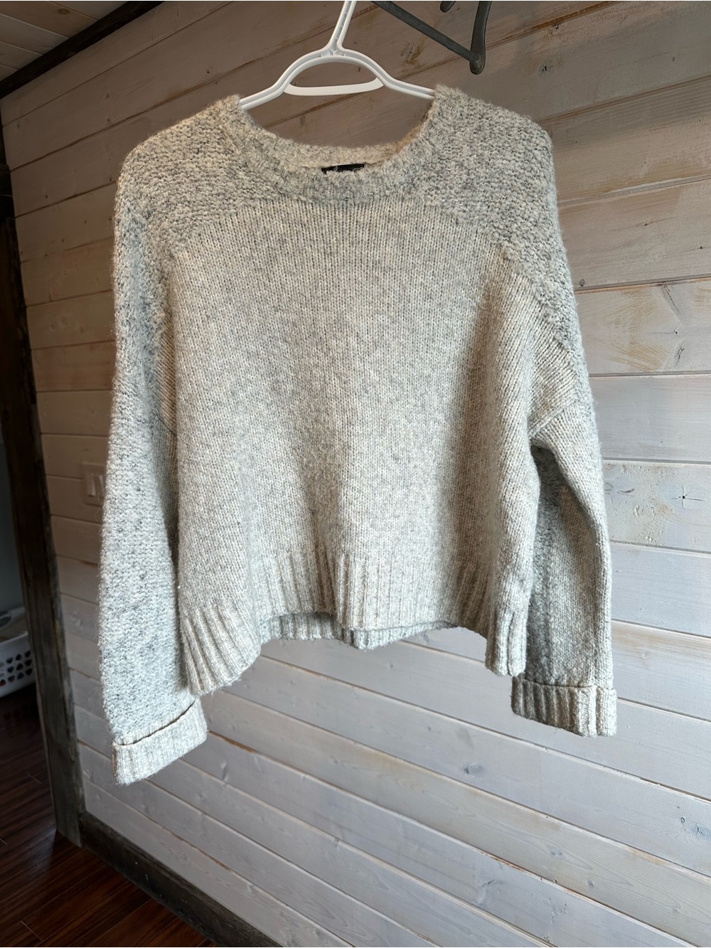 Line | Grey Wool/Alpaca/Linen Blend Crewneck Sweater